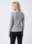 Maglia Donna Manica Lunga in Cotone Elasticizzato Slim Fit Grigio