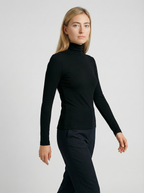 Maglia Dolcevita a Maniche Lunghe Gialla in Misto Cotone