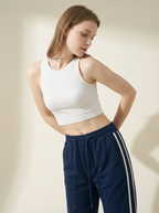 Brassière Sportiva Nera a Costine, Spalline Multiple Incrociate