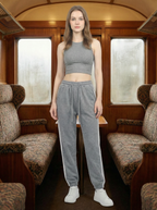 Joggers Donna Comodi con Coulisse e Bande Laterali Sportive