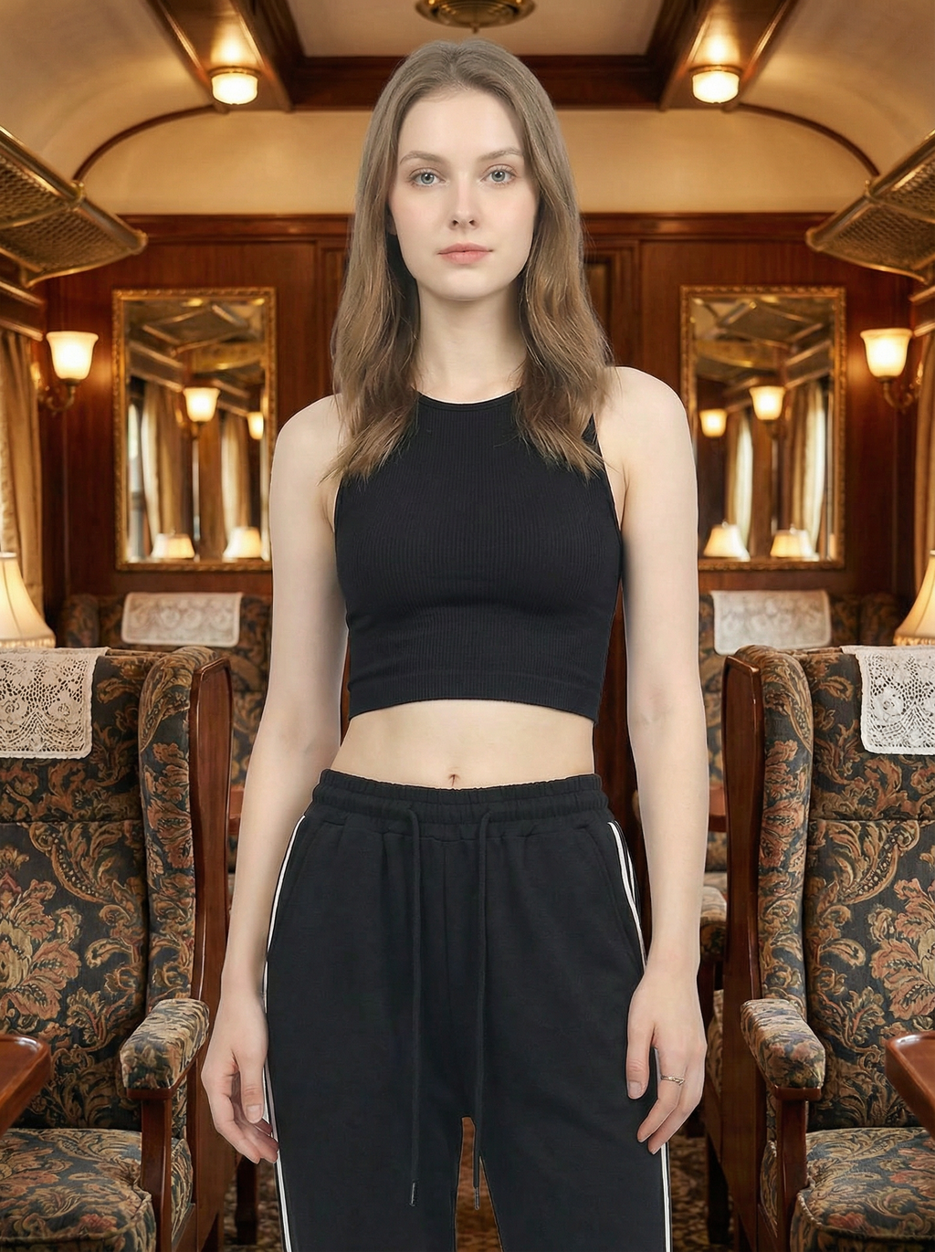 Joggers Donna Comodi con Coulisse e Bande Laterali Sportive