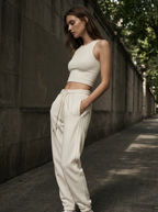 Joggers Donna Comodi con Coulisse e Bande Laterali Sportive