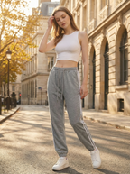 Joggers Donna Comodi con Coulisse e Bande Laterali Sportive