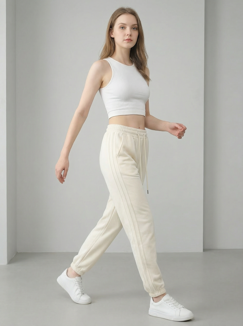 Brassière Sportiva Nera a Costine, Spalline Multiple Incrociate