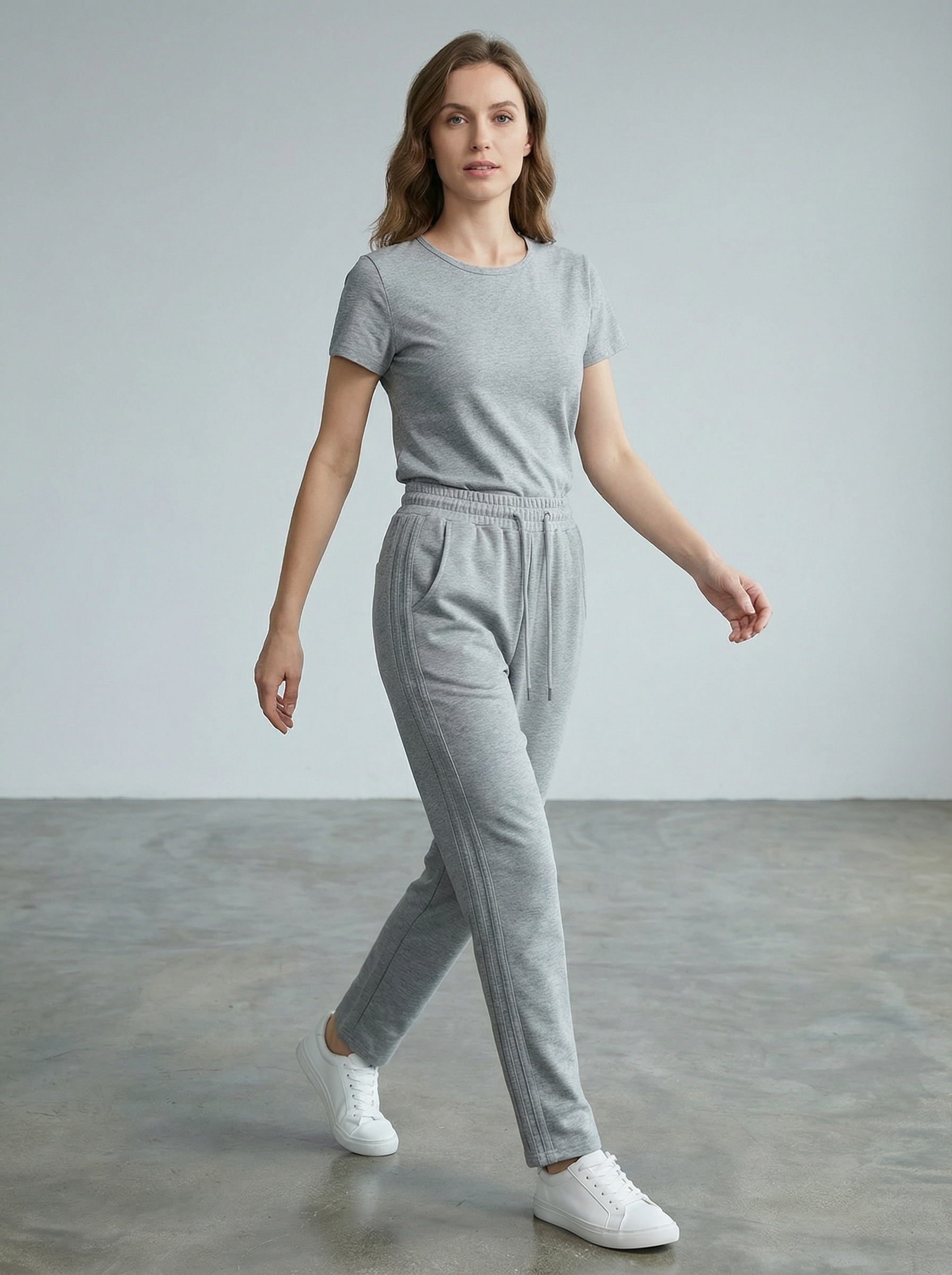 Pantaloni Sportivi Casual Donna con Coulisse e Banda Laterale