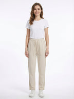 Pantaloni Sportivi Casual Donna con Coulisse e Banda Laterale