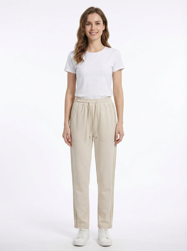 Pantaloni Sportivi Casual Donna con Coulisse e Banda Laterale Hover Image
