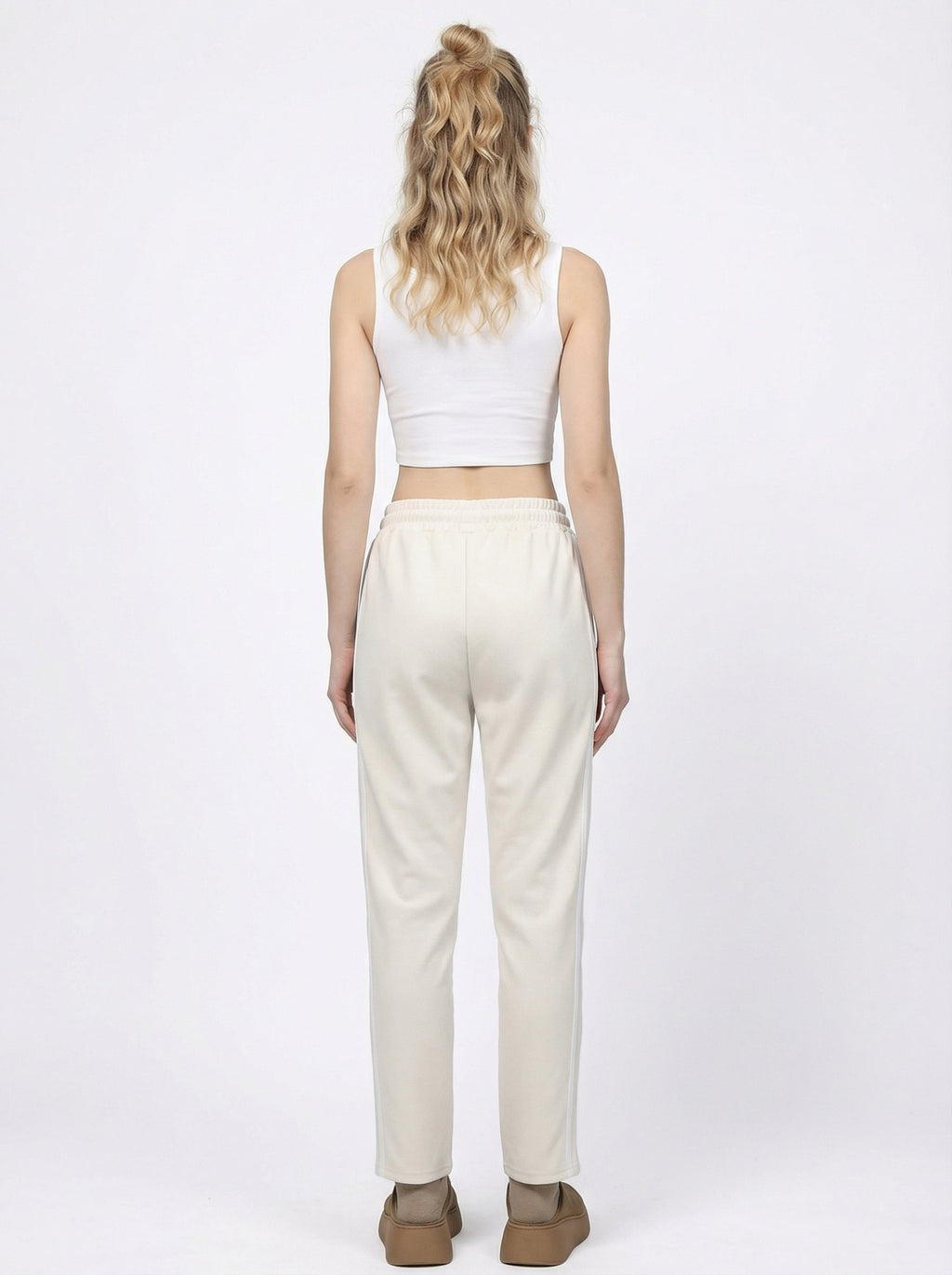 Pantaloni Sportivi Casual Donna con Coulisse e Banda Laterale