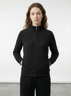 Felpa Giacca Donna Full Zip Collo Alto Morbida e Versatile
