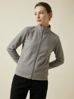 Felpa Giacca Donna Full Zip Collo Alto Morbida e Versatile
