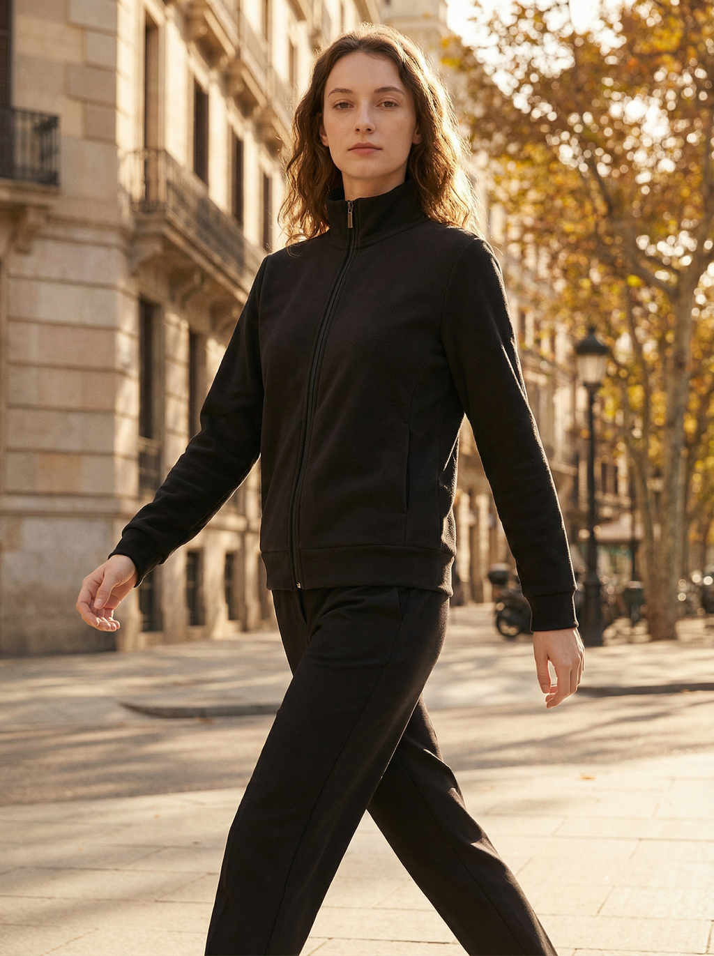 Felpa Giacca Donna Full Zip Collo Alto Morbida e Versatile