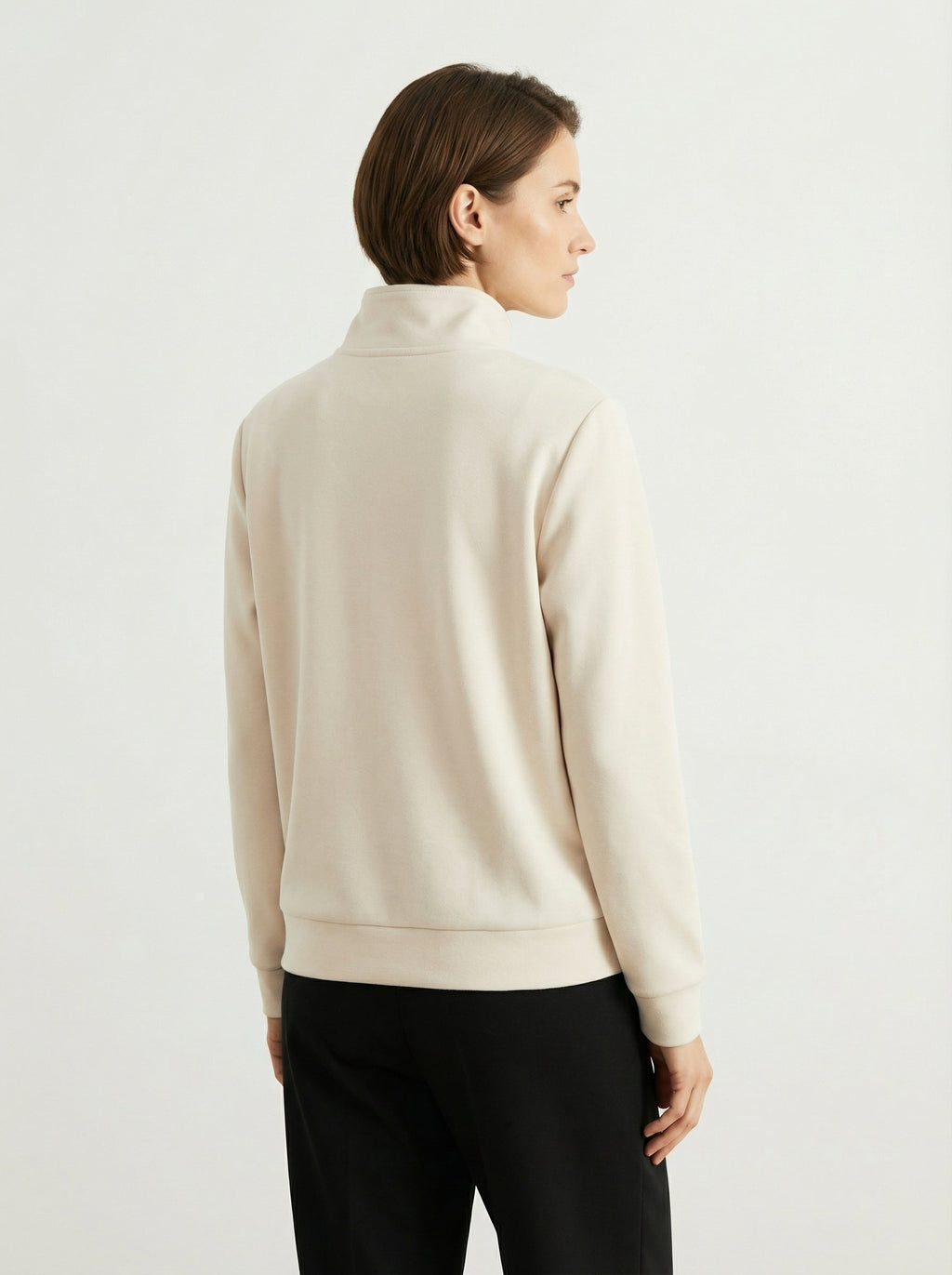 Felpa Giacca Donna Full Zip Collo Alto Morbida e Versatile