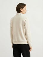 Felpa Giacca Donna Full Zip Collo Alto Morbida e Versatile