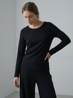 Maglia Termica Donna Girocollo Maniche Lunghe in Tessuto Tecnico