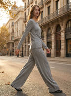 Maglia Termica Donna Girocollo Maniche Lunghe in Tessuto Tecnico