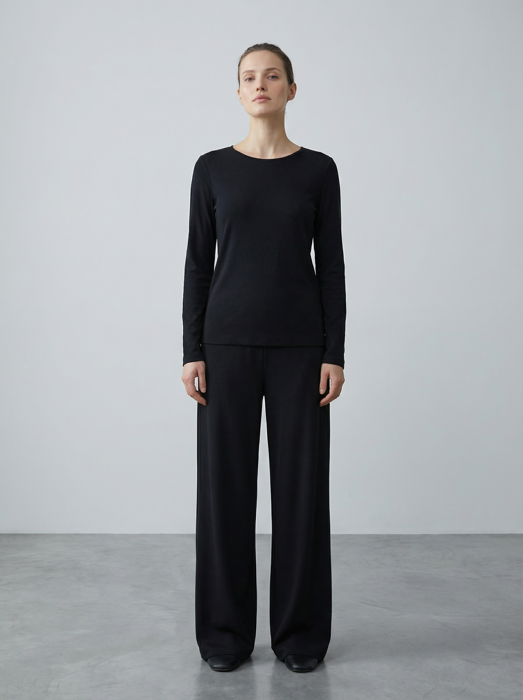 Maglia Termica Donna Girocollo Maniche Lunghe in Tessuto Tecnico