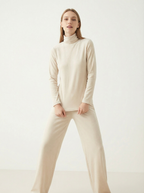 Maglia Dolcevita Termica a Maniche Lunghe in Poliestere Elastico