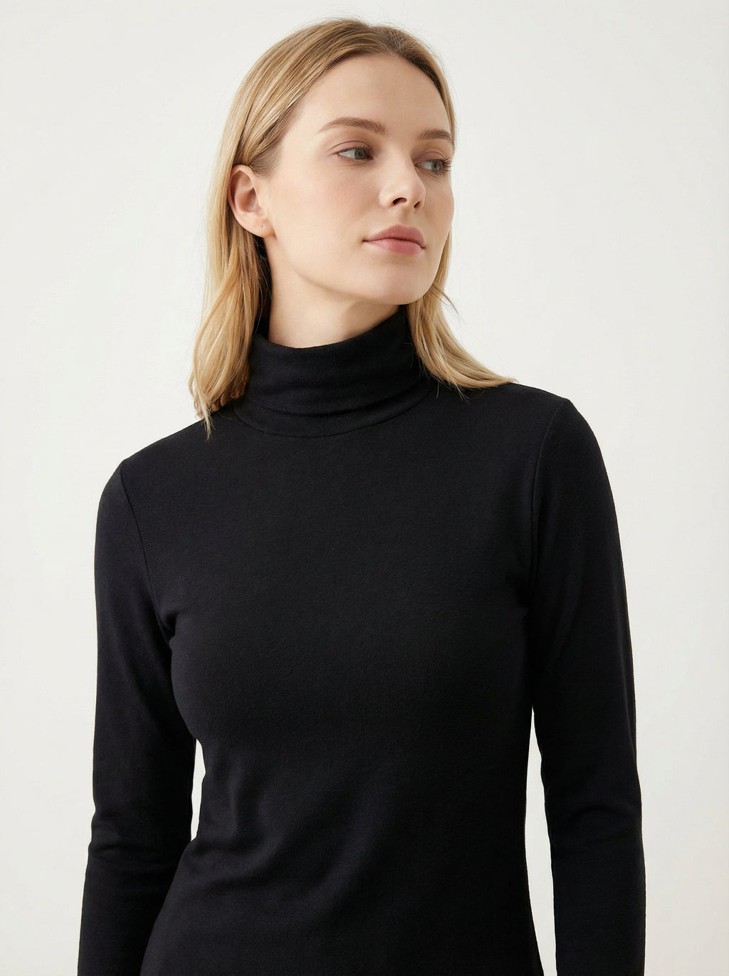 Maglia Dolcevita Termica a Maniche Lunghe in Poliestere Elastico