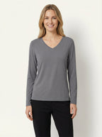 Maglia Intima Termica Donna Scollo a V Maniche Lunghe