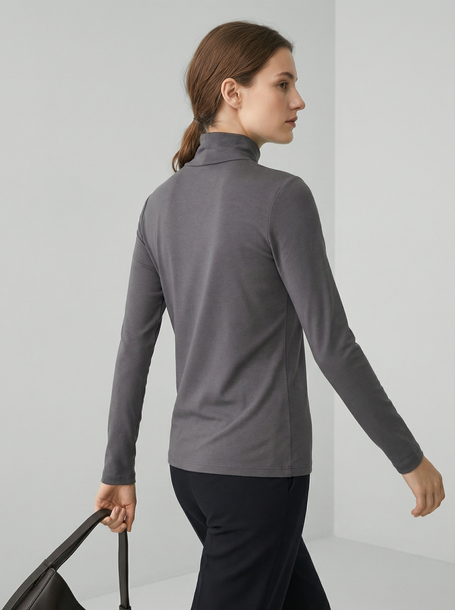 Lupetto Termico Manica Lunga Donna in Morbido Poliestere Stretch