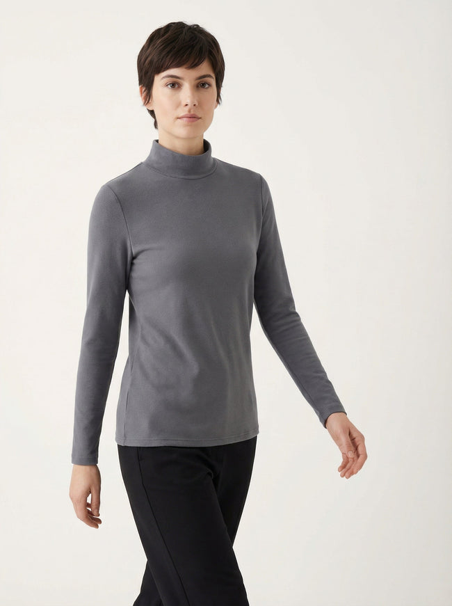 Lupetto Termico Manica Lunga Donna in Morbido Poliestere Stretch Main Image