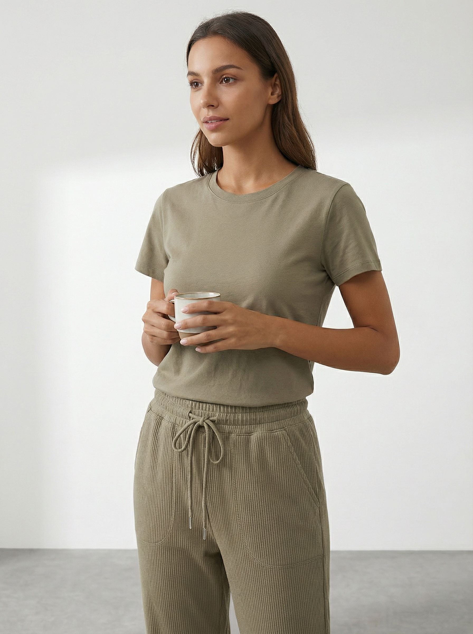 Pantaloni Jogger Donna con Coulisse e Tasche Laterali Morbidi