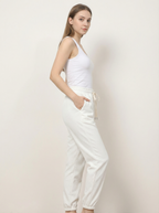 Pantaloni Jogger Donna con Coulisse e Tasche Laterali Morbidi