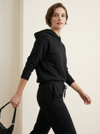 Joggers in Felpa Morbida con Coulisse e Polsini Caviglia