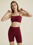 Set 2 Pezzi Donna Crop Top e Shorts Ciclista Comfort