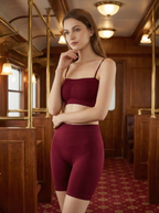 Set 2 Pezzi Donna Crop Top e Shorts Ciclista Comfort