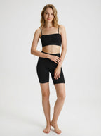 Set 2 Pezzi Donna Crop Top e Shorts Ciclista Comfort