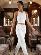 Canotta Crop Top Donna a Costine Elasticizzata - Modello Versatile