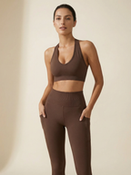 Top Sportivo Seamless con Scollo a V per Yoga e Fitness