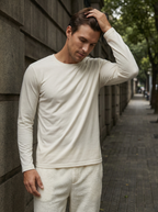 Pantaloni Uomo Homewear in Pile Corallo Morbido con Polsini