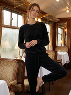 Completo Lounge In Velluto Morbido Donna per Relax e Tempo Libero