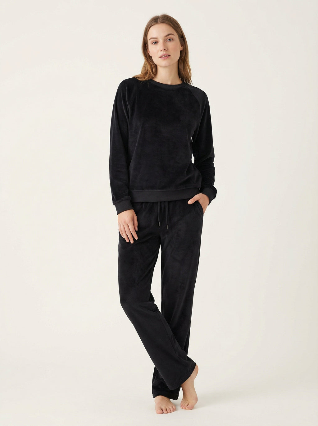 Completo Lounge In Velluto Morbido Donna per Relax e Tempo Libero
