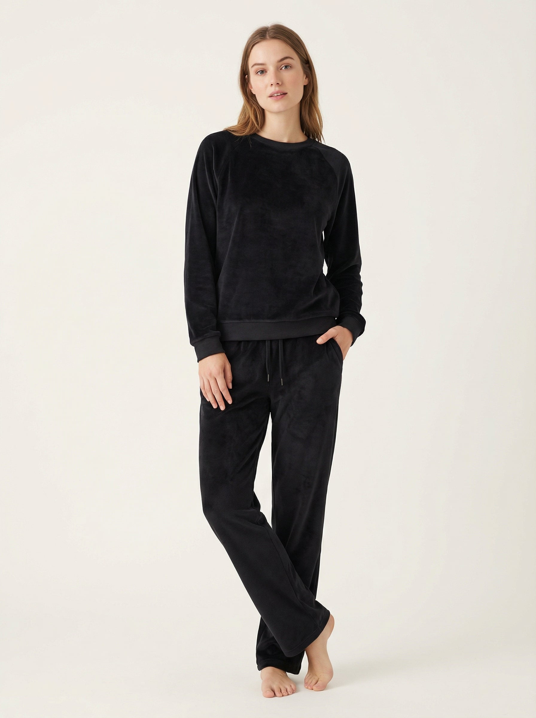 Completo Lounge In Velluto Morbido Donna per Relax e Tempo Libero