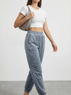Joggers Donna in Velluto Morbido Elasticizzato Taglie Forti