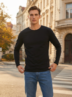 Maglia Termica Uomo Girocollo Nera Manica Lunga