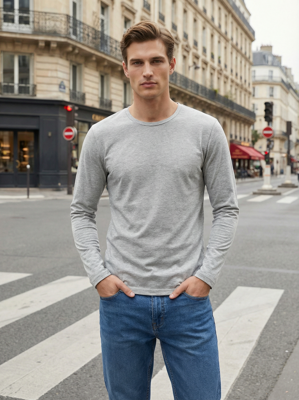 Maglia Termica Uomo Girocollo Nera Manica Lunga