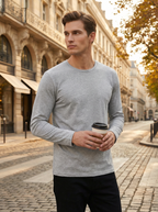 Maglia Termica Uomo Girocollo Nera Manica Lunga