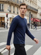 Maglia Termica Uomo Girocollo Nera Manica Lunga