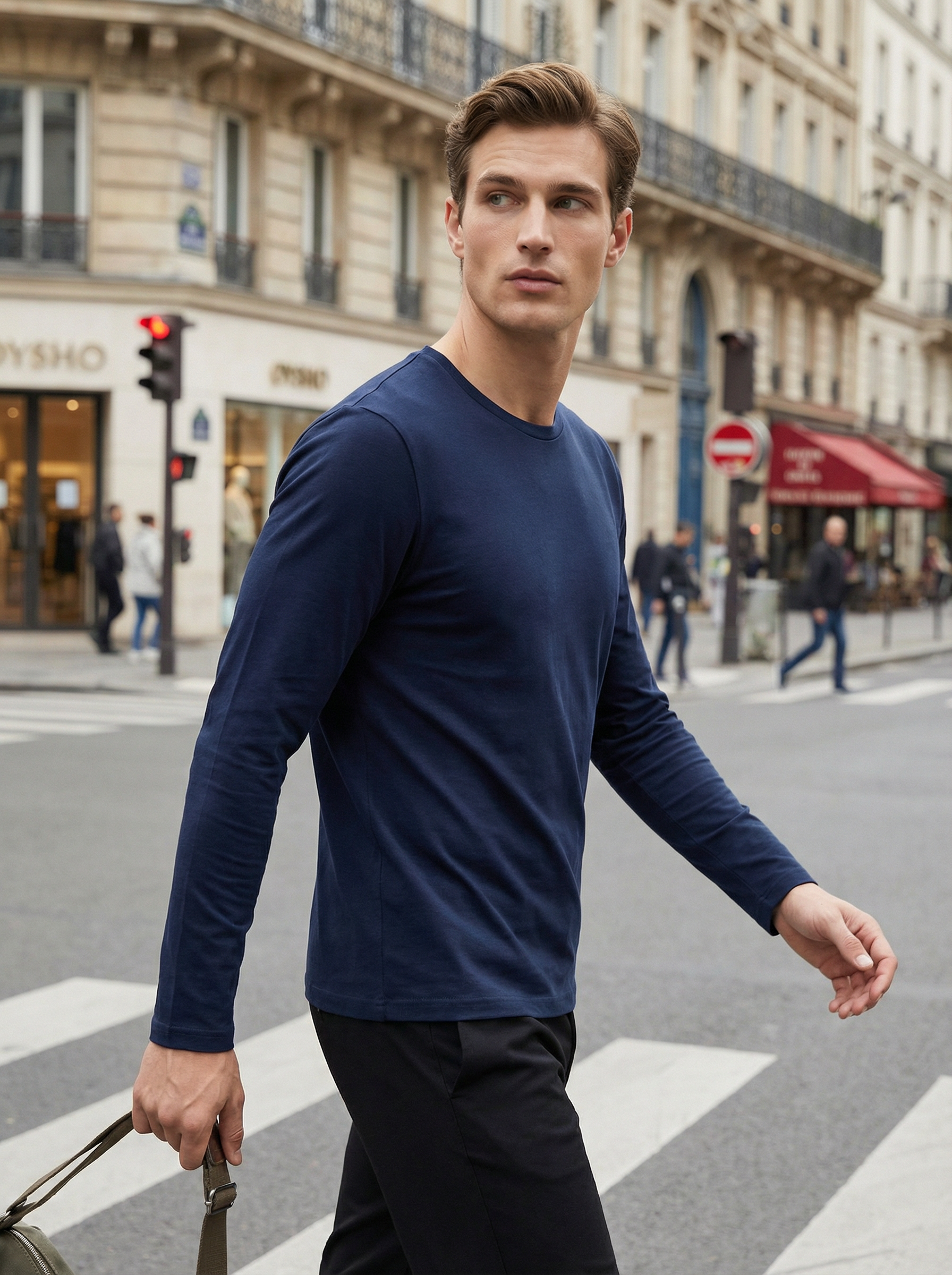 Maglia Termica Uomo Girocollo Nera Manica Lunga