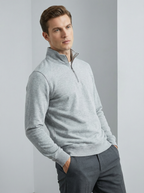 Felpa Uomo con Collo Alto e Mezza Zip