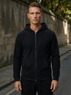 Felpa Uomo Full Zip con Cappuccio in Morbido Tessuto