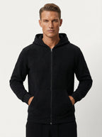 Felpa Uomo Full Zip con Cappuccio in Morbido Tessuto