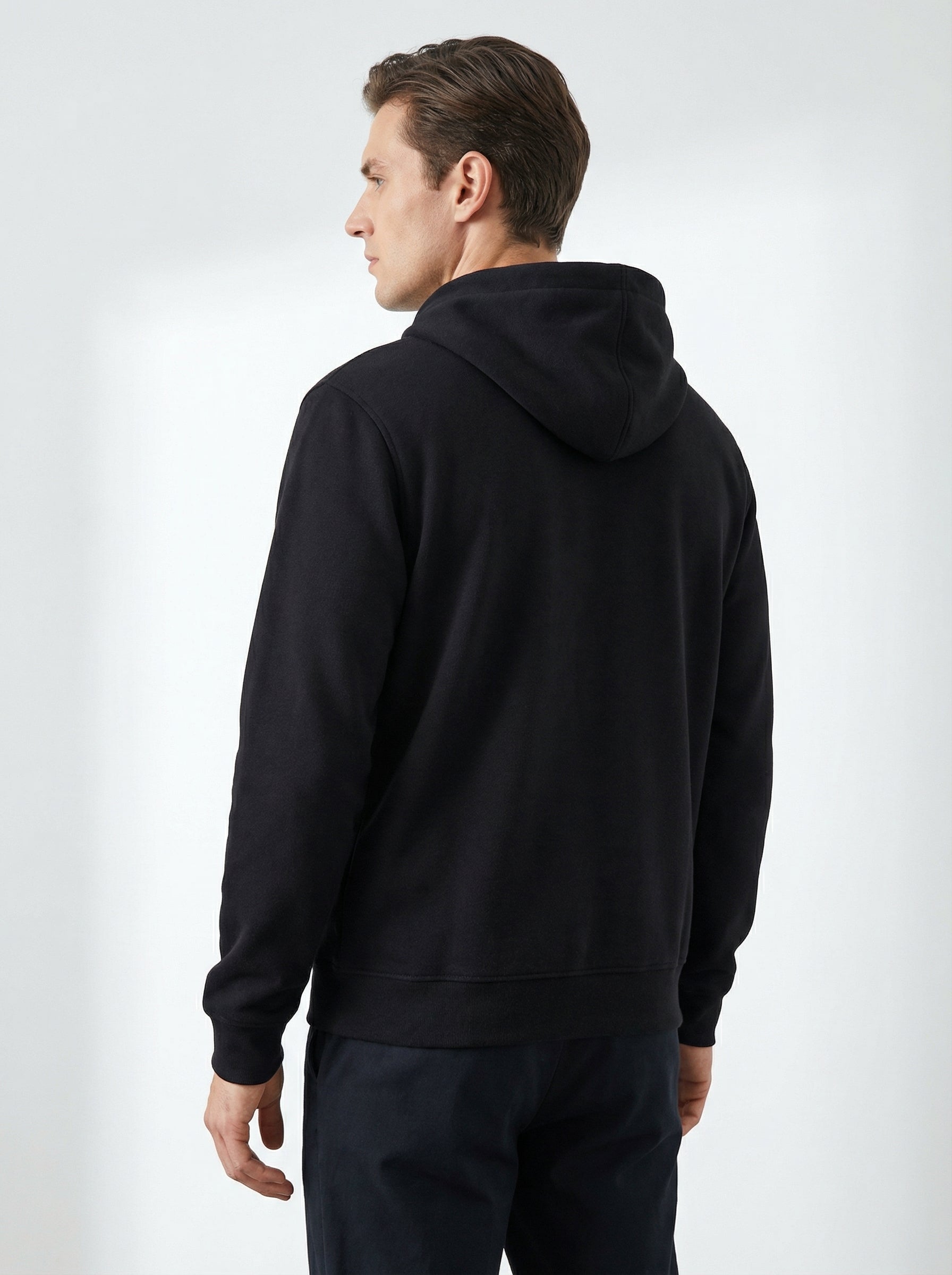 Felpa Uomo Full Zip con Cappuccio in Morbido Tessuto