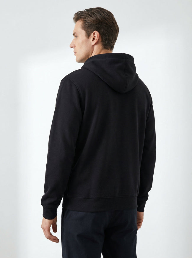 Felpa Uomo Full Zip con Cappuccio in Morbido Tessuto Main Image