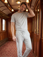 Pantalone Lungo Uomo Casual Morbido in Poliestere e Elastan