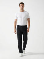 Pantalone Lungo Uomo Casual Morbido in Poliestere e Elastan